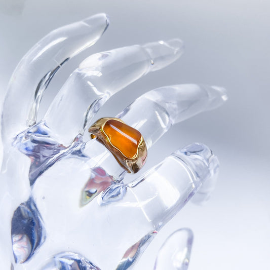 ORANGE AGATE RING